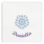 Mandala Floral Paper Dinner Napkins (Personalized)