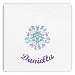 Mandala Floral Paper Dinner Napkins (Personalized)