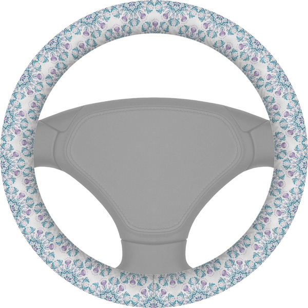Custom Mandala Floral Steering Wheel Cover