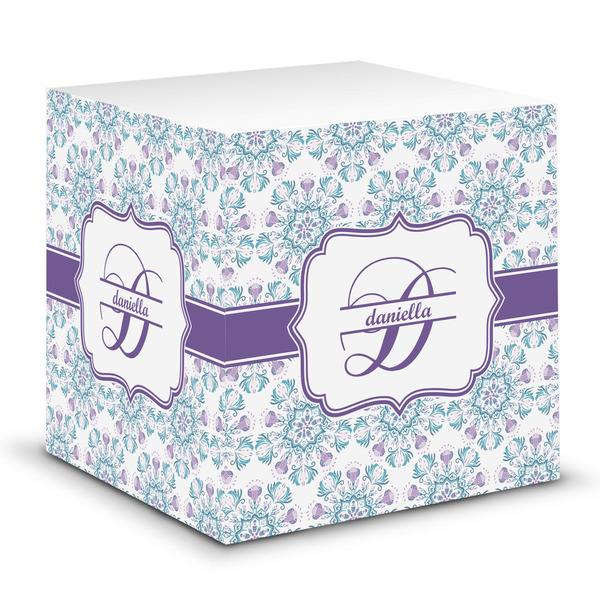 Custom Mandala Floral Sticky Note Cube (Personalized)