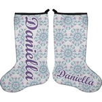 Mandala Floral Holiday Stocking - Double-Sided - Neoprene (Personalized)