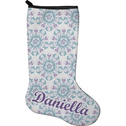 Mandala Floral Holiday Stocking - Neoprene (Personalized)