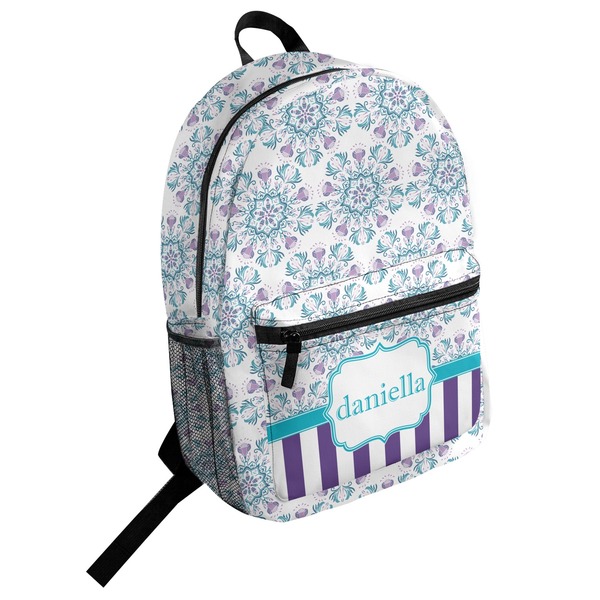 Custom Mandala Floral Student Backpack (Personalized)