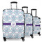 Mandala Floral 3 Piece Luggage Set - 20" Carry On, 24" Medium Checked, 28" Large Checked (Personalized)