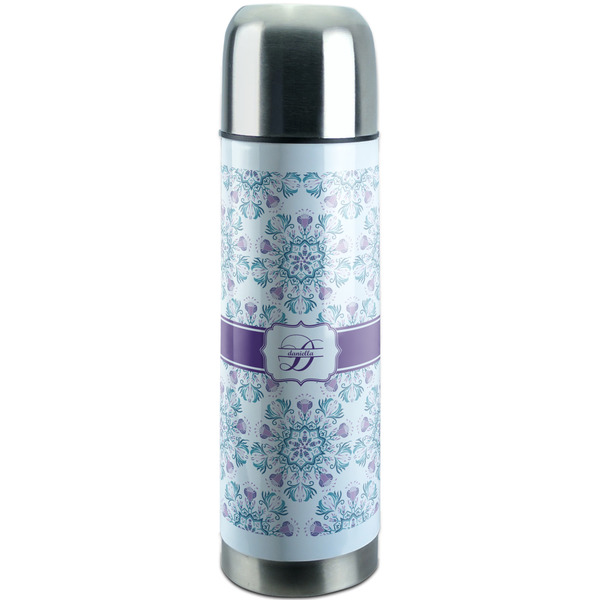Custom Mandala Floral Stainless Steel Thermos (Personalized)