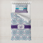Mandala Floral Toddler Bedding w/ Name and Initial