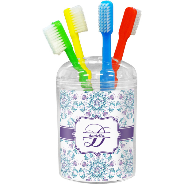 Custom Mandala Floral Toothbrush Holder (Personalized)