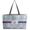 Mandala Floral Beach Totes Bag - w/ Black Handles (Personalized)