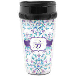 Mandala Floral Acrylic Travel Mug without Handle (Personalized)