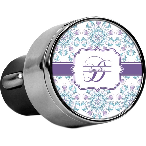 Custom Mandala Floral USB Car Charger (Personalized)