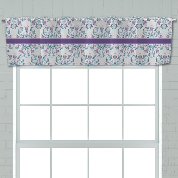 Mandala Floral Valance - Closeup on window