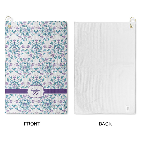 Mandala Floral Waffle Weave Golf Towel - Approval