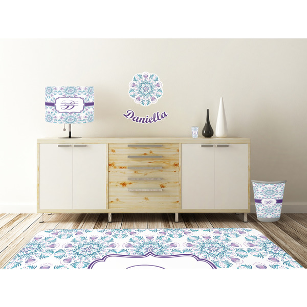 Mandala Floral Wall Graphic Decal Wooden Desk