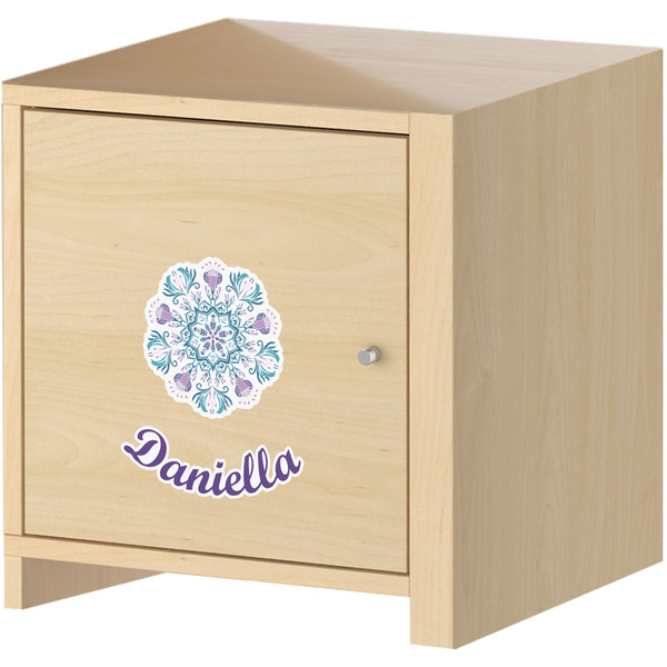 Mandala Floral Wall Graphic on Wooden Cabinet