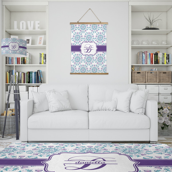 Mandala Floral Wall Hanging Tapestry - Portrait - IN CONTEXT