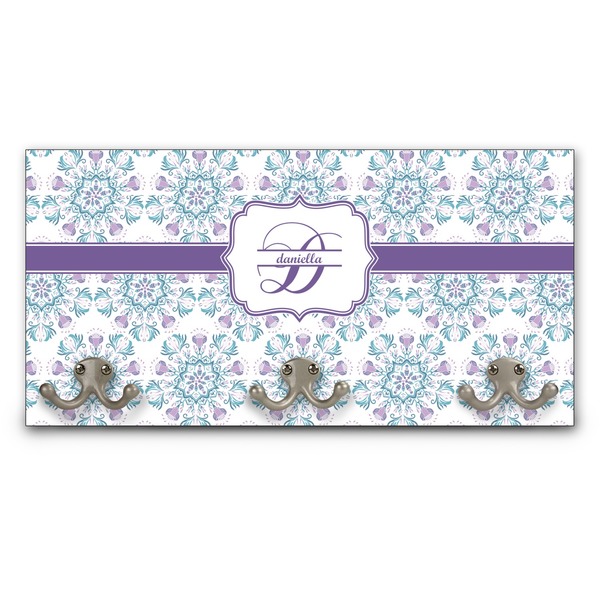 Custom Mandala Floral Wall Mounted Coat Rack (Personalized)