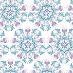 Mandala Floral Wallpaper & Surface Covering (Water Activated 24"x 24" Sample)