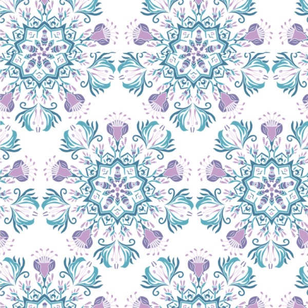 Custom Mandala Floral Wallpaper & Surface Covering (Water Activated 24"x 24" Sample)