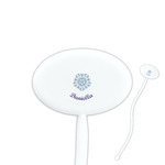 Mandala Floral Oval Plastic Stir Sticks (Personalized)