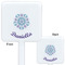 Mandala Floral White Plastic Stir Stick - Double Sided - Approval