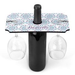 Mandala Floral Wine Bottle & Glass Holder (Personalized)