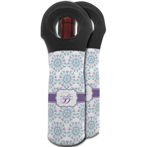 Mandala Floral Wine Tote Bag - MAIN