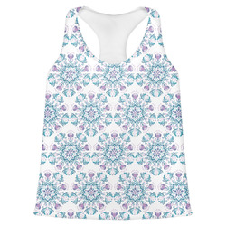 Mandala Floral Womens Racerback Tank Top - Small