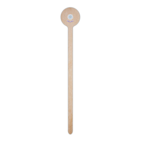Mandala Floral Wooden 6" Stir Stick - Round - Single Stick