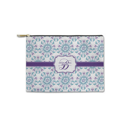 Mandala Floral Zipper Pouch - Small - 8.5"x6" (Personalized)