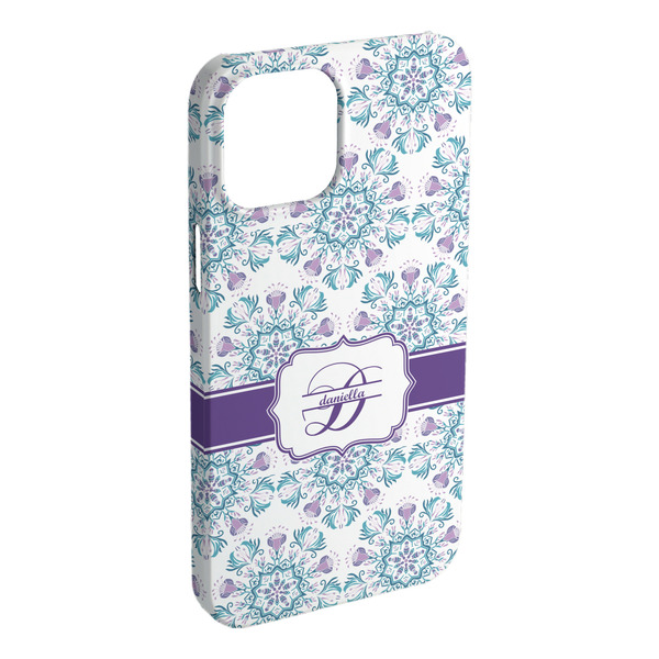 Custom Mandala Floral iPhone Case - Plastic - iPhone 15 Plus (Personalized)