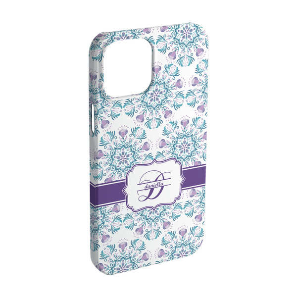 Custom Mandala Floral iPhone Case - Plastic - iPhone 15 Pro (Personalized)