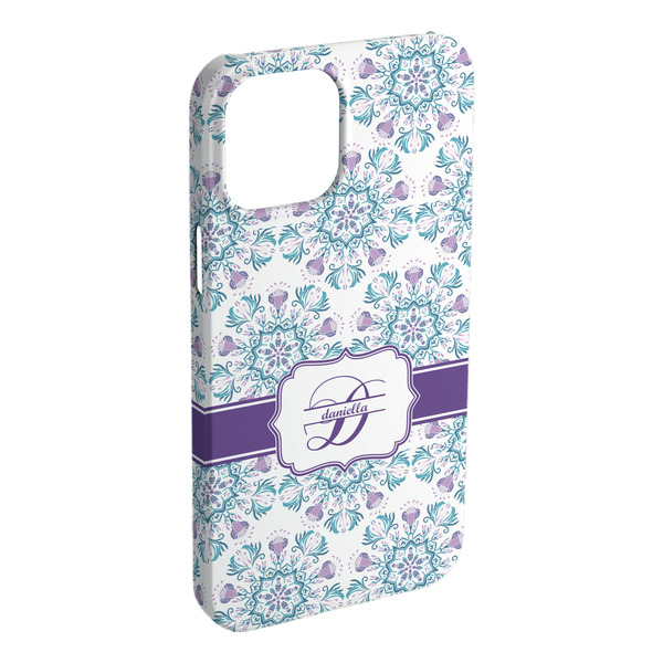 Custom Mandala Floral iPhone Case - Plastic (Personalized)