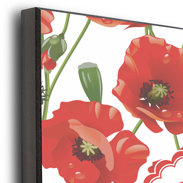 Poppies 11x14 Wood Print - Closeup