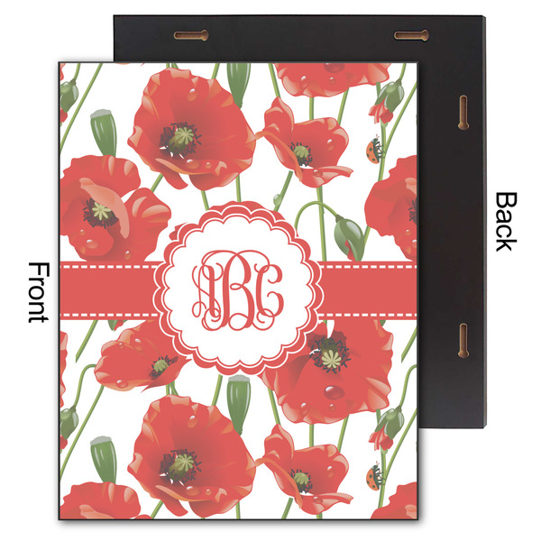 Poppies 11x14 Wood Print - Front & Back View
