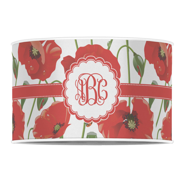 Poppies 12" Drum Lampshade - FRONT (Poly Film)