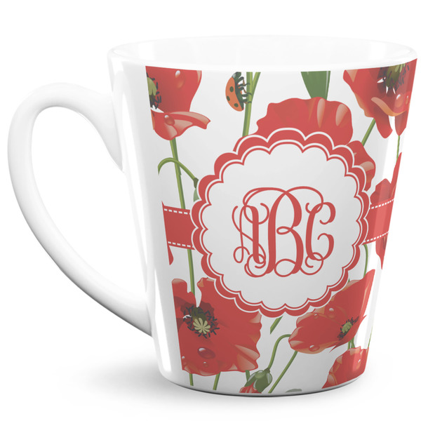 Custom Poppies 12 Oz Latte Mug (Personalized)