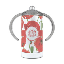 Poppies 12 oz Stainless Steel Sippy Cup (Personalized)