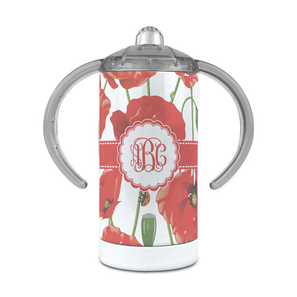Custom Poppies 12 oz Stainless Steel Sippy Cup (Personalized)