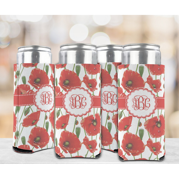 Poppies 12oz Tall Can Sleeve - Set of 4 - LIFESTYLE