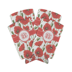 Poppies Can Cooler (tall 12 oz) - Set of 4 (Personalized)