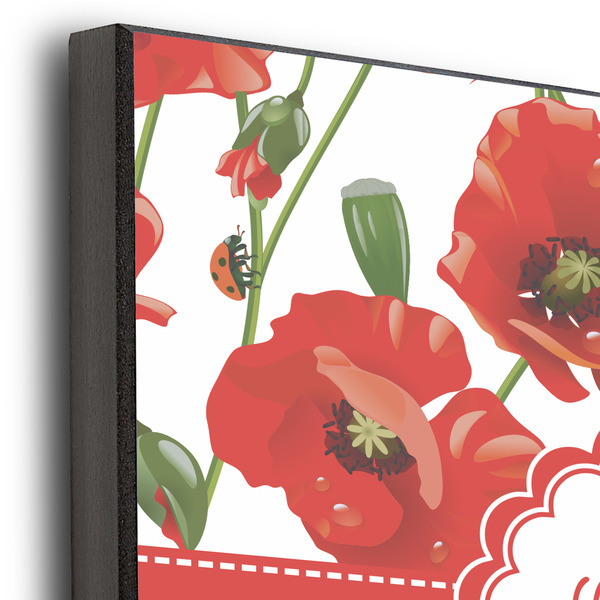Poppies 12x12 Wood Print - Closeup