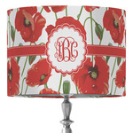 Poppies 16" Drum Lamp Shade - Fabric (Personalized)