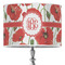 Poppies 16" Drum Lampshade - ON STAND (Poly Film)