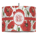 Poppies 16" Drum Pendant Lamp - Fabric (Personalized)