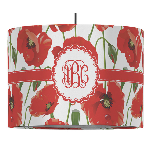 Custom Poppies 16" Drum Pendant Lamp - Fabric (Personalized)