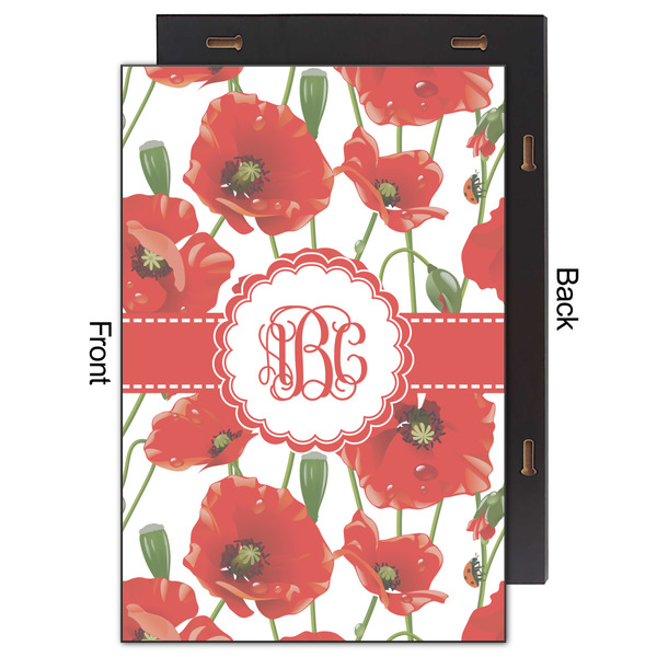 Poppies 20x30 Wood Print - Front & Back View