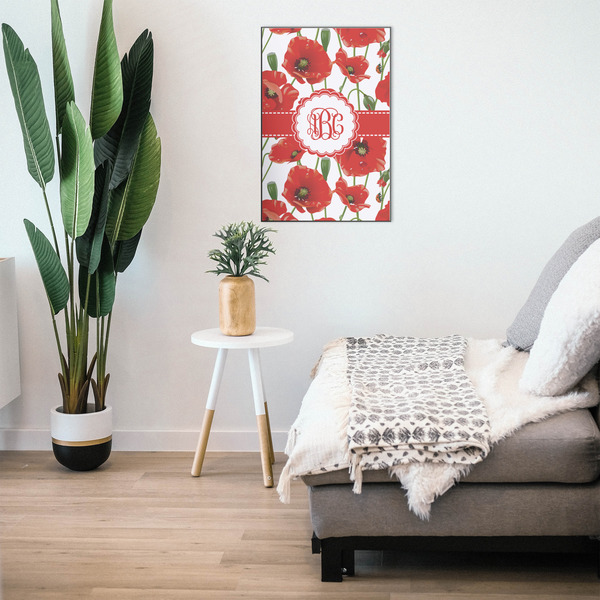 Poppies 20x30 Wood Print - In Context