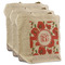 Poppies 3 Reusable Cotton Grocery Bags - Front View