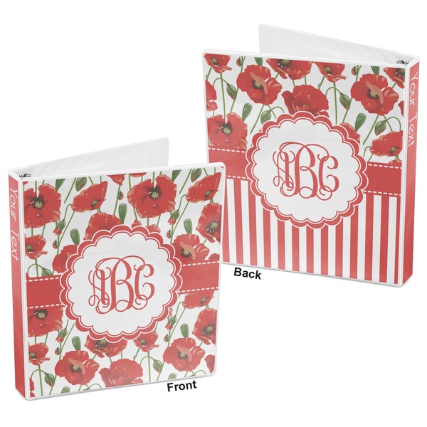 Poppies 3-Ring Binder Front and Back