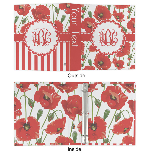 Poppies 3 Ring Binders - Full Wrap - 1" - APPROVAL